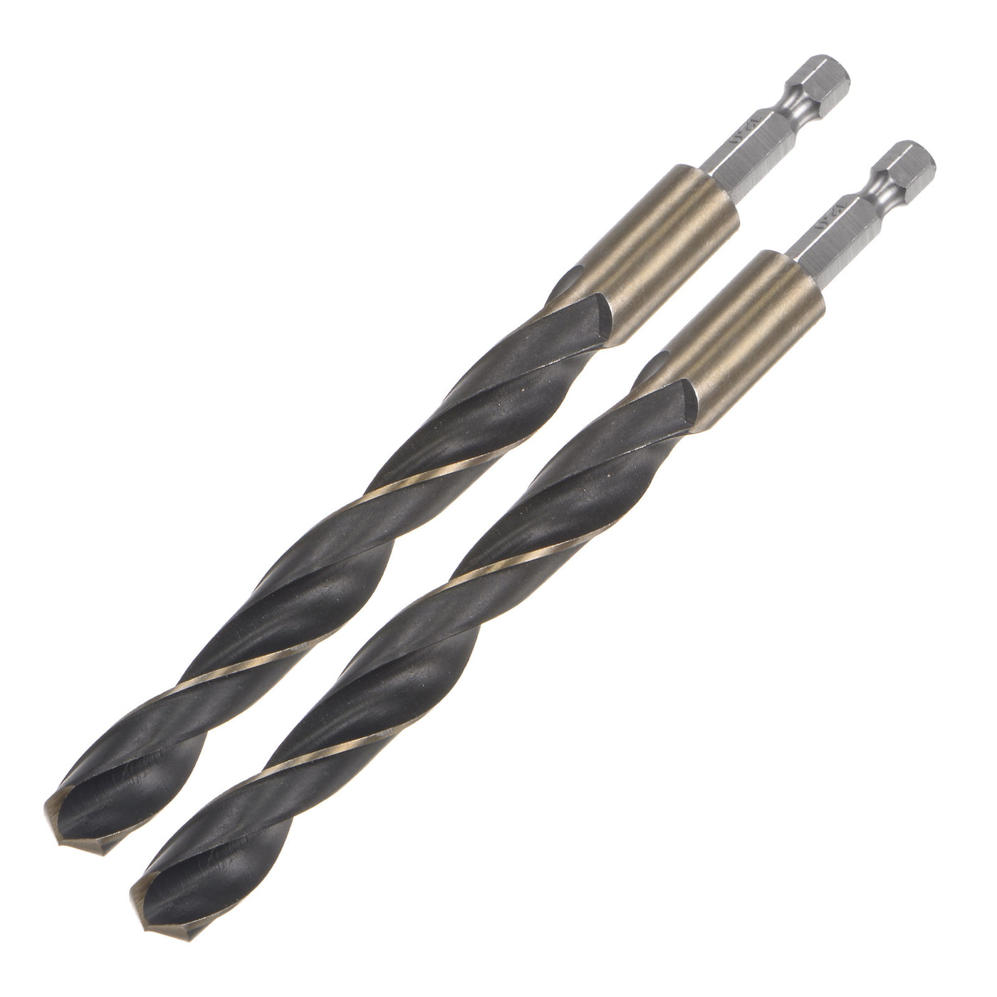 uxcell Uxcell 2Pcs 12mm High Speed Steel Twist Drill Bit with Hex Shank 150mm Length