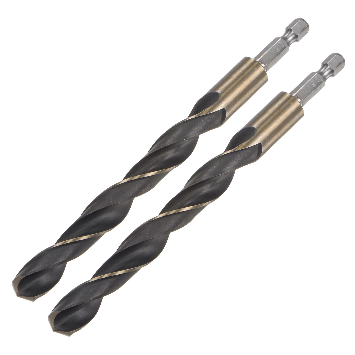 uxcell Uxcell 2Pcs 12.5mm High Speed Steel Twist Drill Bit with Hex Shank 150mm Length