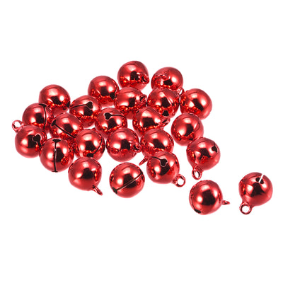 Harfington Uxcell Jingle Bells, 14mm 24pcs Small Bells for Craft DIY Christmas, Rose Red