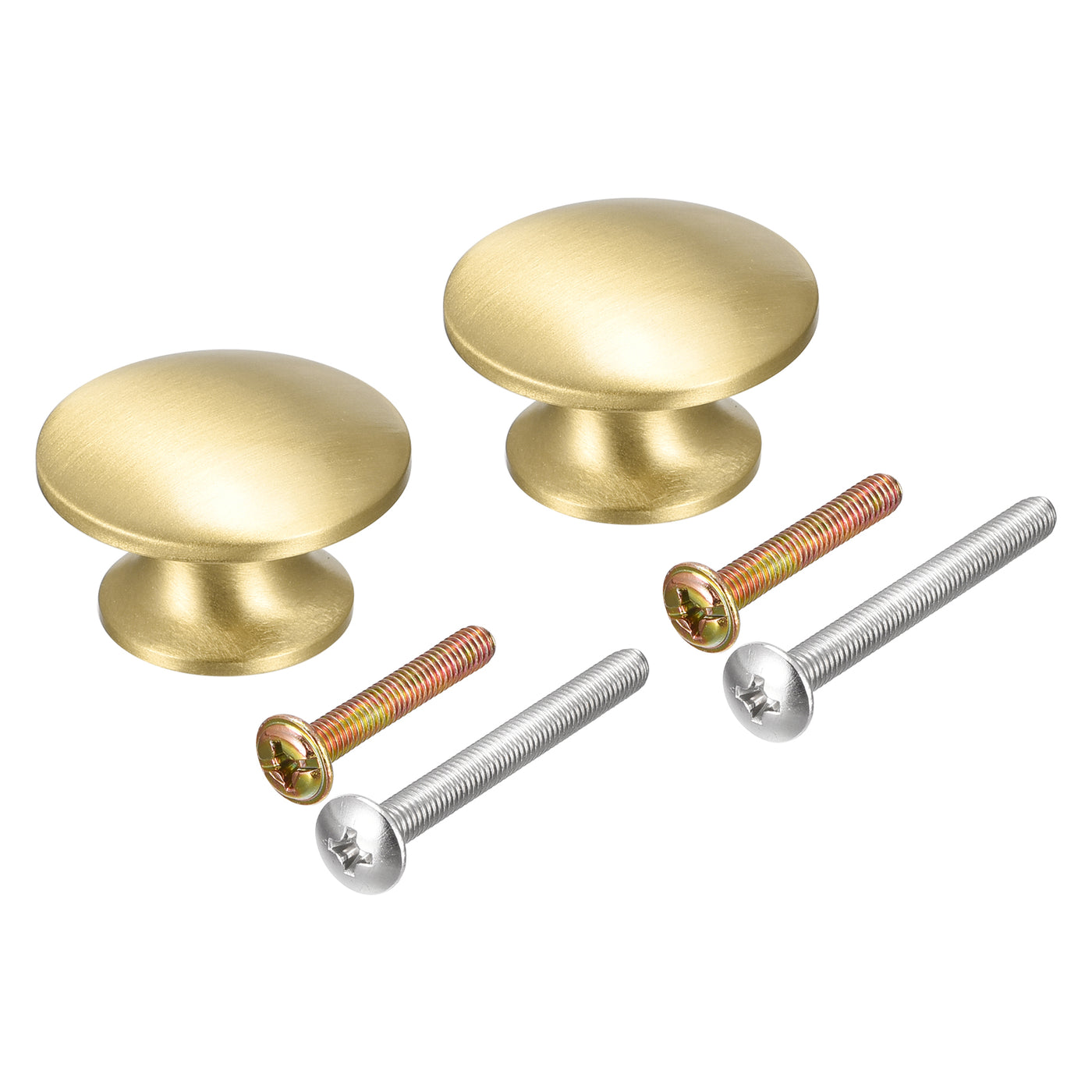 uxcell Uxcell 24x16mm Drawer Knobs, 2pcs Brass Wardrobe Door Pull Handles Gold Tone