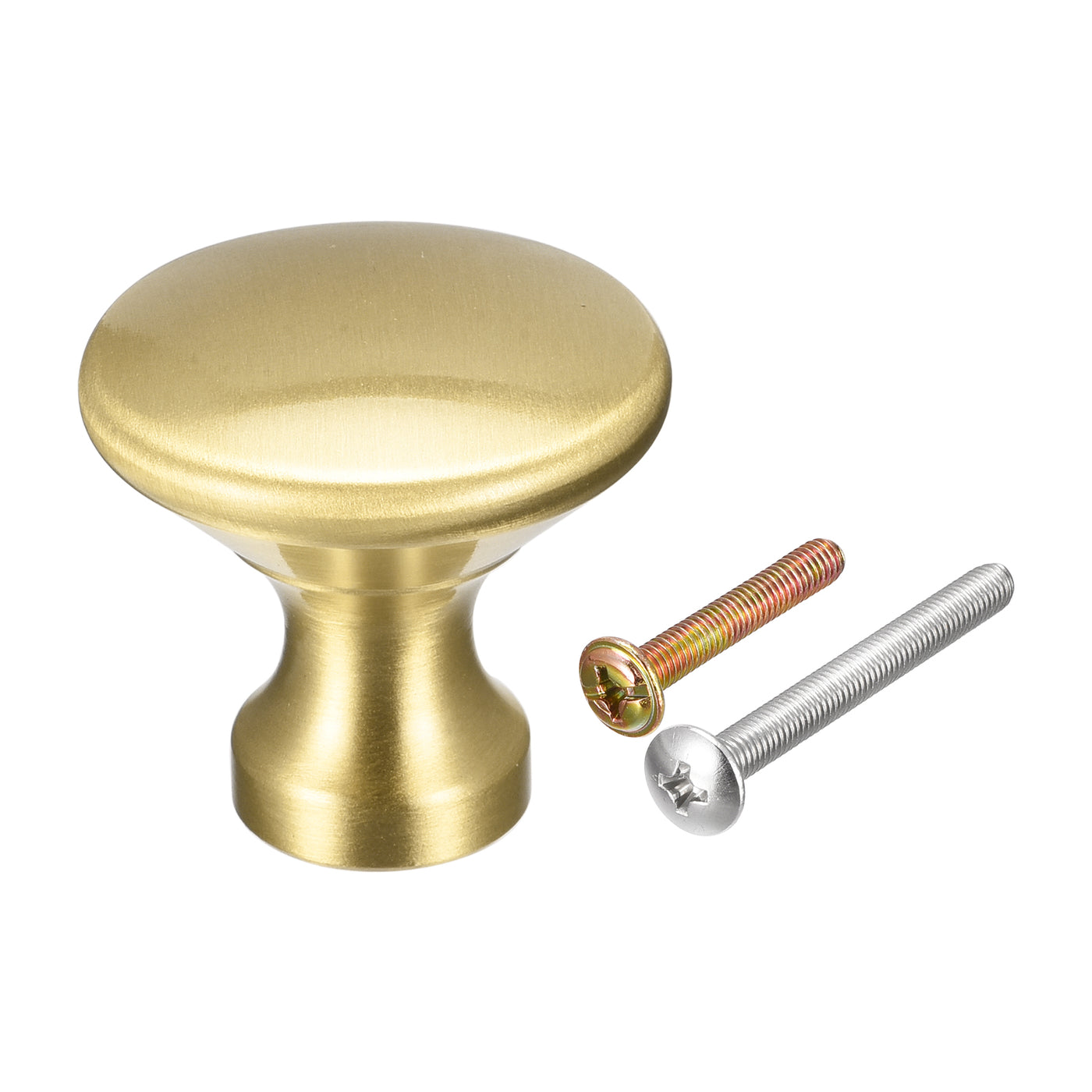 uxcell Uxcell 31x30mm Drawer Knobs, Brass Wardrobe Door Pull Handles Gold Tone