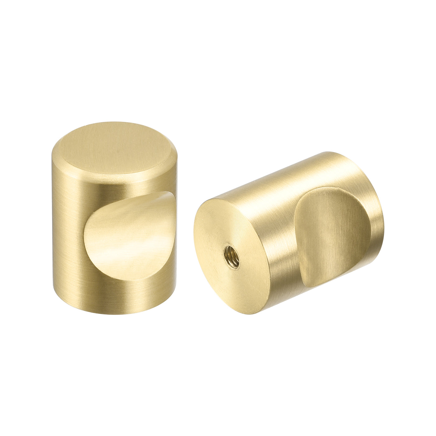 uxcell Uxcell 20x25mm Drawer Knobs, 2pcs Brass Wardrobe Pull Handles, Gold Tone