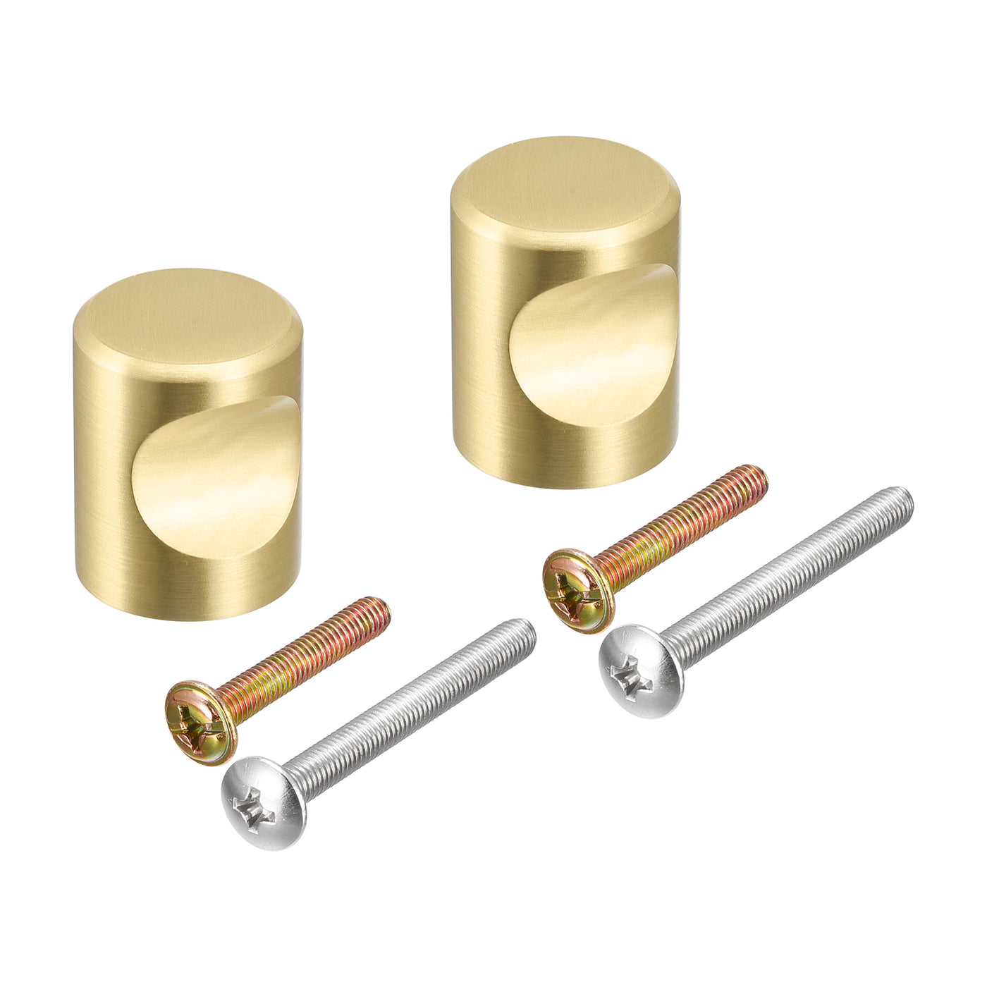 uxcell Uxcell 20x25mm Drawer Knobs, 2pcs Brass Wardrobe Pull Handles, Gold Tone