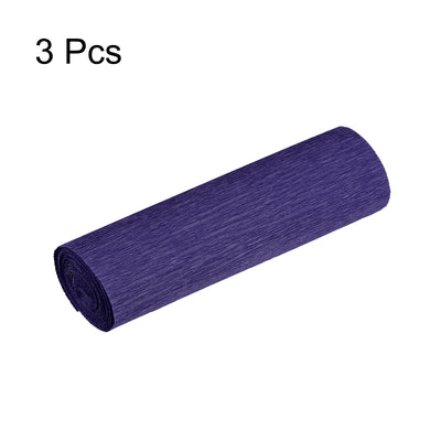 Harfington Crepe Paper Roll Decoration 8.2ft Long 5.9 Inch Wide, Dark Blue Pack of 3