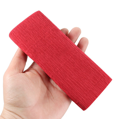 Harfington Crepe Paper Roll Decoration 8.2ft Long 5.9 Inch Wide, Red Pack of 3