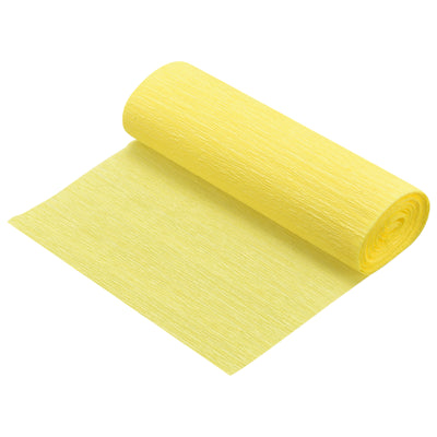Harfington Crepe Paper Roll Crepe Paper Decoration 8.2ft Long 5.9 Inch Wide, Yellow