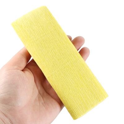 Harfington Crepe Paper Roll Decoration 8.2ft Long 5.9 Inch Wide, Yellow Pack of 5
