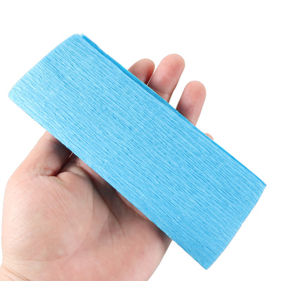 Harfington Crepe Paper Roll Decoration 8.2ft Long 5.9 Inch Wide, Blue Pack of 3