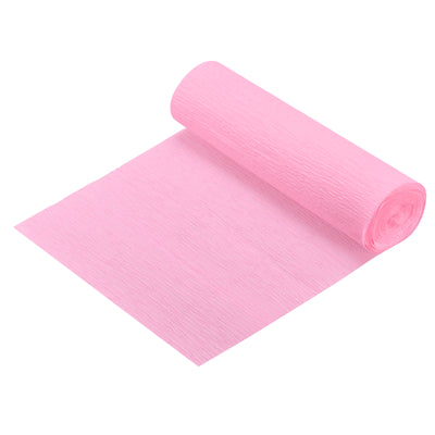 Harfington Crepe Paper Roll Crepe Paper Decoration 8.2ft Long 5.9 Inch Wide, Light Pink