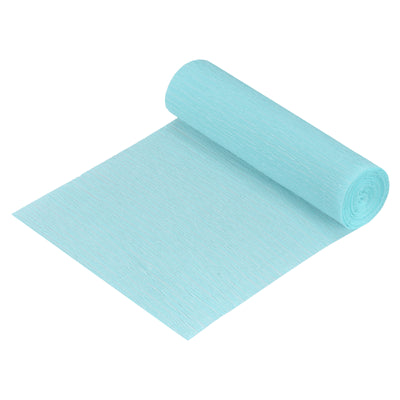 Harfington Crepe Paper Roll Decoration 8.2ft Long 5.9 Inch Wide, Light Blue Pack of 5
