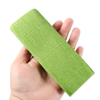 Harfington Crepe Paper Roll Decoration 8.2ft Long 5.9 Inch Wide, Dark Green Pack of 3