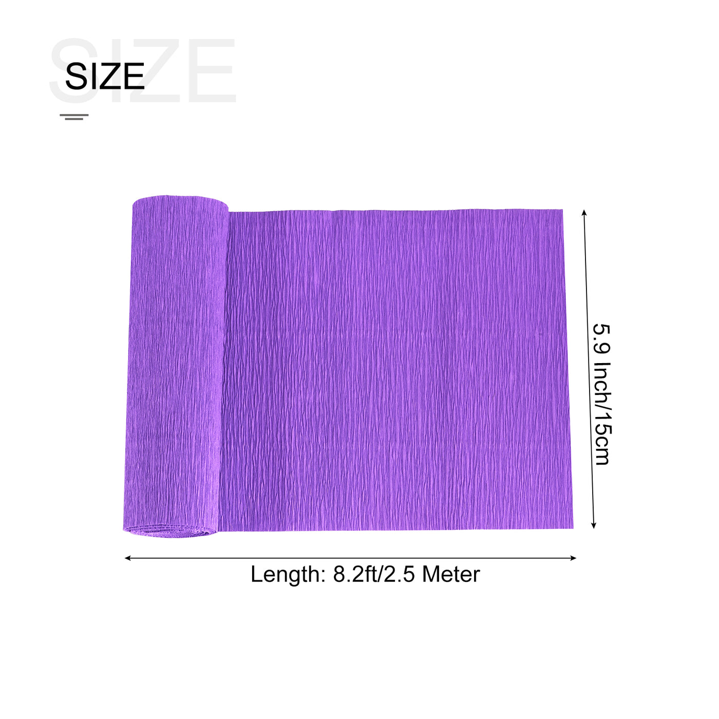 Harfington Crepe Paper Roll Crepe Paper Decoration 8.2ft Long 5.9 Inch Wide, Dark Purple
