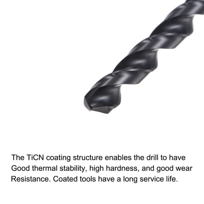 Harfington Uxcell 6.5mm M42 High Speed Steel Twist Drill Bits, TiCN Coated Round Shank Drill Bit