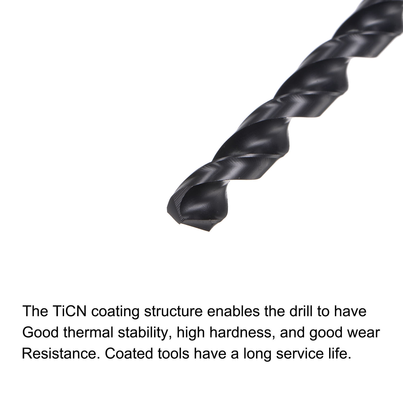 uxcell Uxcell 7.4mm M42 High Speed Steel Twist Drill Bits, TiCN Coated Round Shank Drill Bit