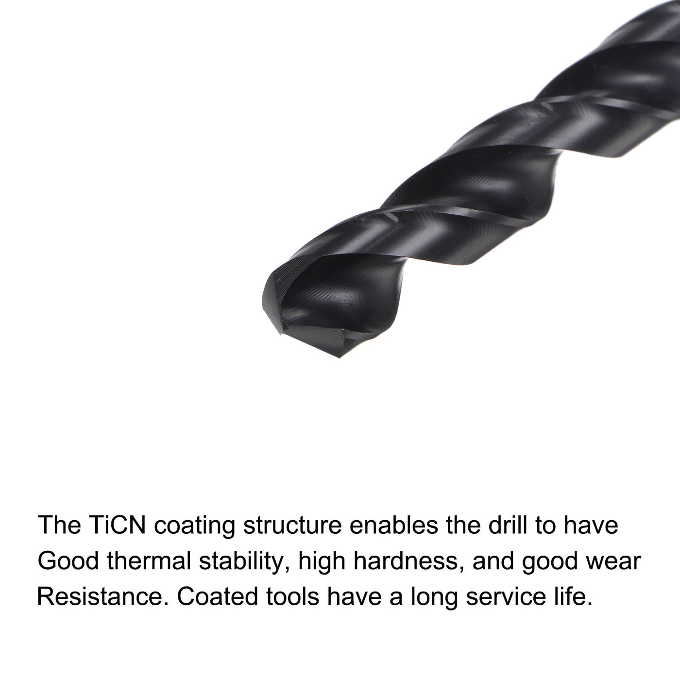 uxcell Uxcell 8.8mm M42 High Speed Steel Twist Drill Bits, TiCN Coated Round Shank Drill Bit