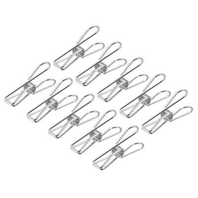 Harfington Uxcell Tablecloth Clips, 32mm Carbon Steel Clamps for Fixing Table Cloth, Silver 25 Pcs