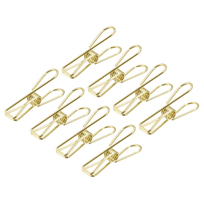 Harfington Uxcell Tablecloth Clips, 32mm Carbon Steel Clamps for Fixing Table Cloth, Gold 16 Pcs