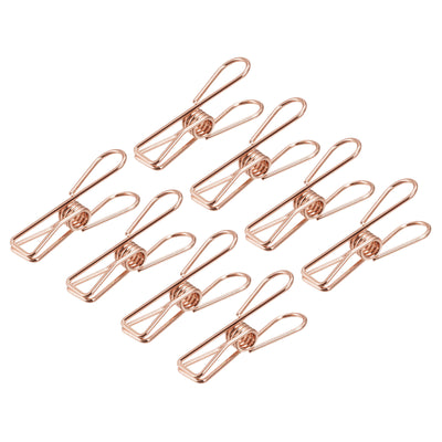 Harfington Uxcell Tablecloth Clips 32mm Carbon Steel Clamps for Fixing Table Cloth Rose Gold 8Pcs
