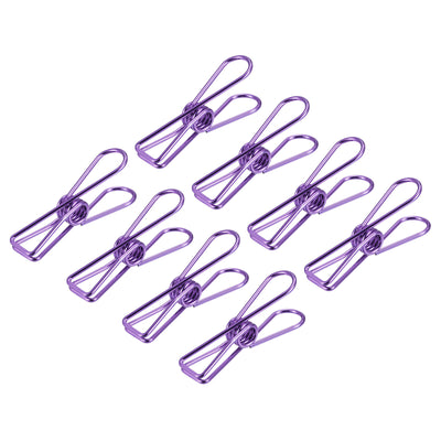 Harfington Uxcell Tablecloth Clips, 32mm Carbon Steel Clamps for Fixing Table Cloth, Purple 8 Pcs