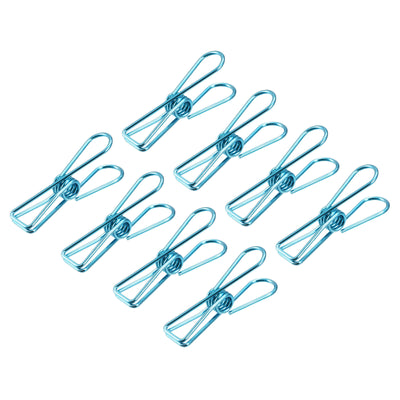 Harfington Uxcell Tablecloth Clips, 32mm Carbon Steel Clamps for Fixing Table Cloth, Blue 8 Pcs