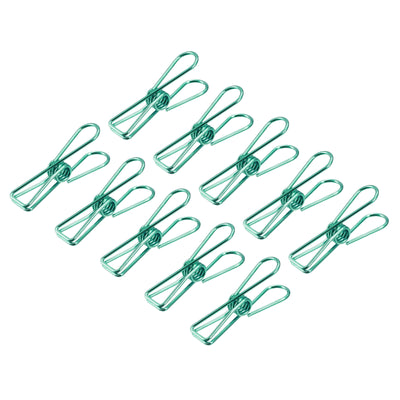 Harfington Uxcell Tablecloth Clips, 32mm Carbon Steel Clamps for Fixing Table Cloth, Green 25 Pcs
