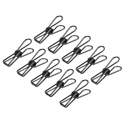 Harfington Uxcell Tablecloth Clips, 32mm Carbon Steel Clamps for Fixing Table Cloth, Black 25 Pcs