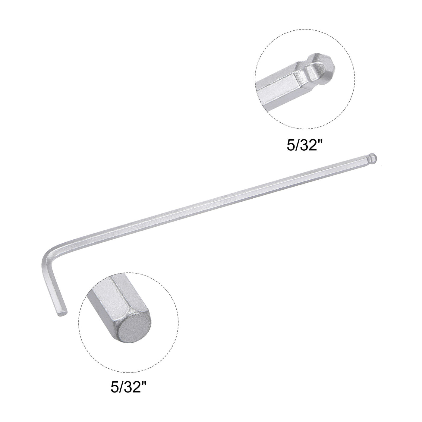 5mm Ball End Hex Key Wrench - Extra Long L-Shape Chrome Vanadium Steel Tool - View #11