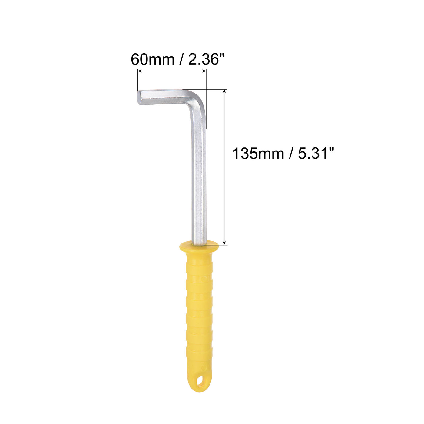 uxcell Uxcell Hex Key Wrench, L Shaped Long Arm CR-V Repairing Tool with Plastic Handle
