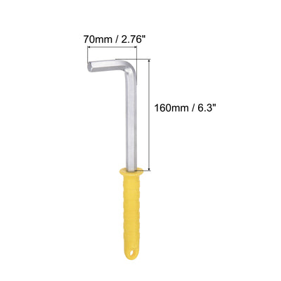 Harfington Uxcell Hex Key Wrench, L Shaped Long Arm CR-V Repairing Tool with Plastic Handle