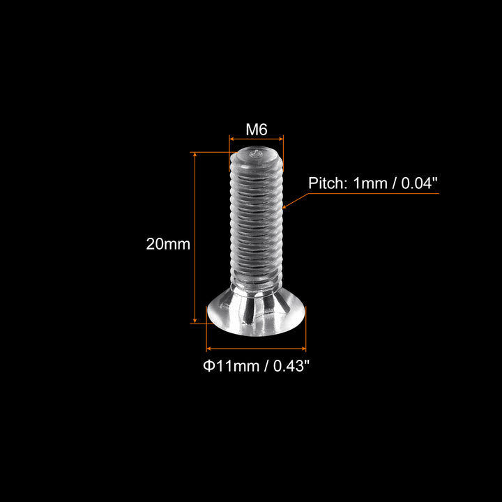 Uxcell 10pcs 5/16-18 X 1-1/4" Flat Head Phillips Machine Screws – 304 Stainless Steel Bolts – Rust-Resistant & Durable - View #3