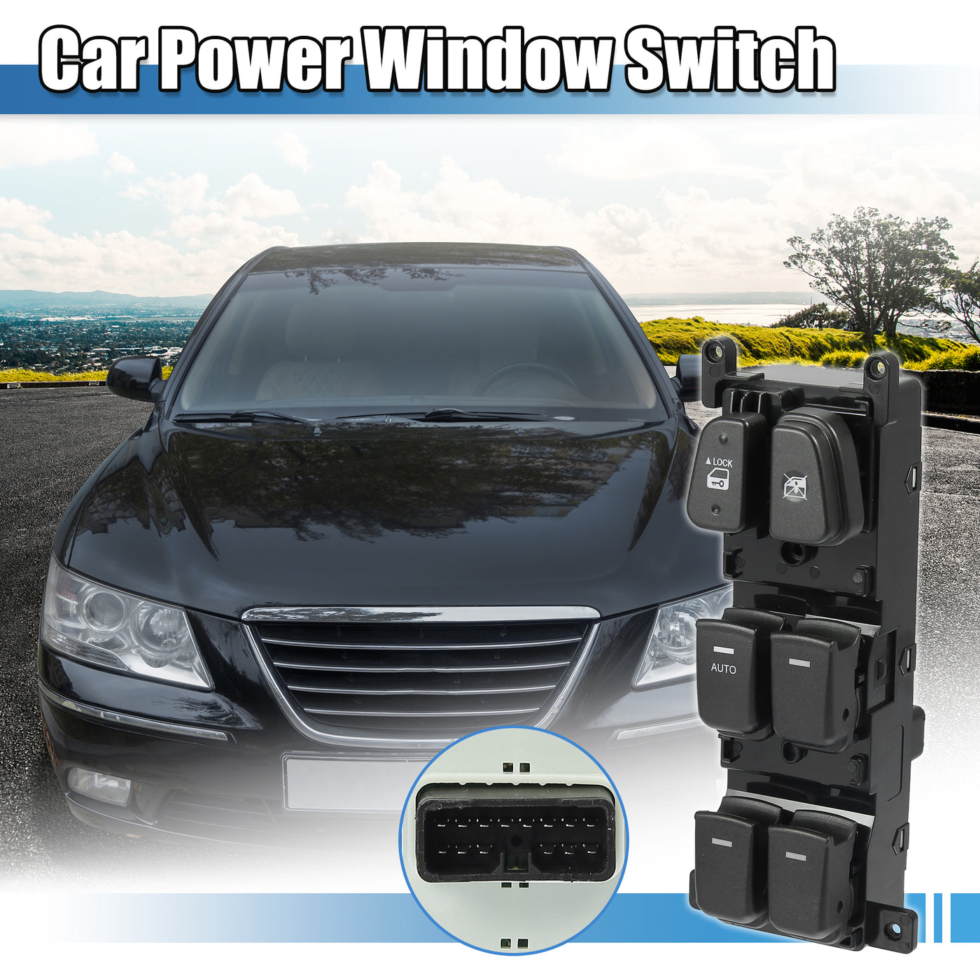 X AUTOHAUX Power Window Switch Driver Side Power Window Master Control Switch 93570-3K600 Replacement for Hyundai Sonata 2008-2010