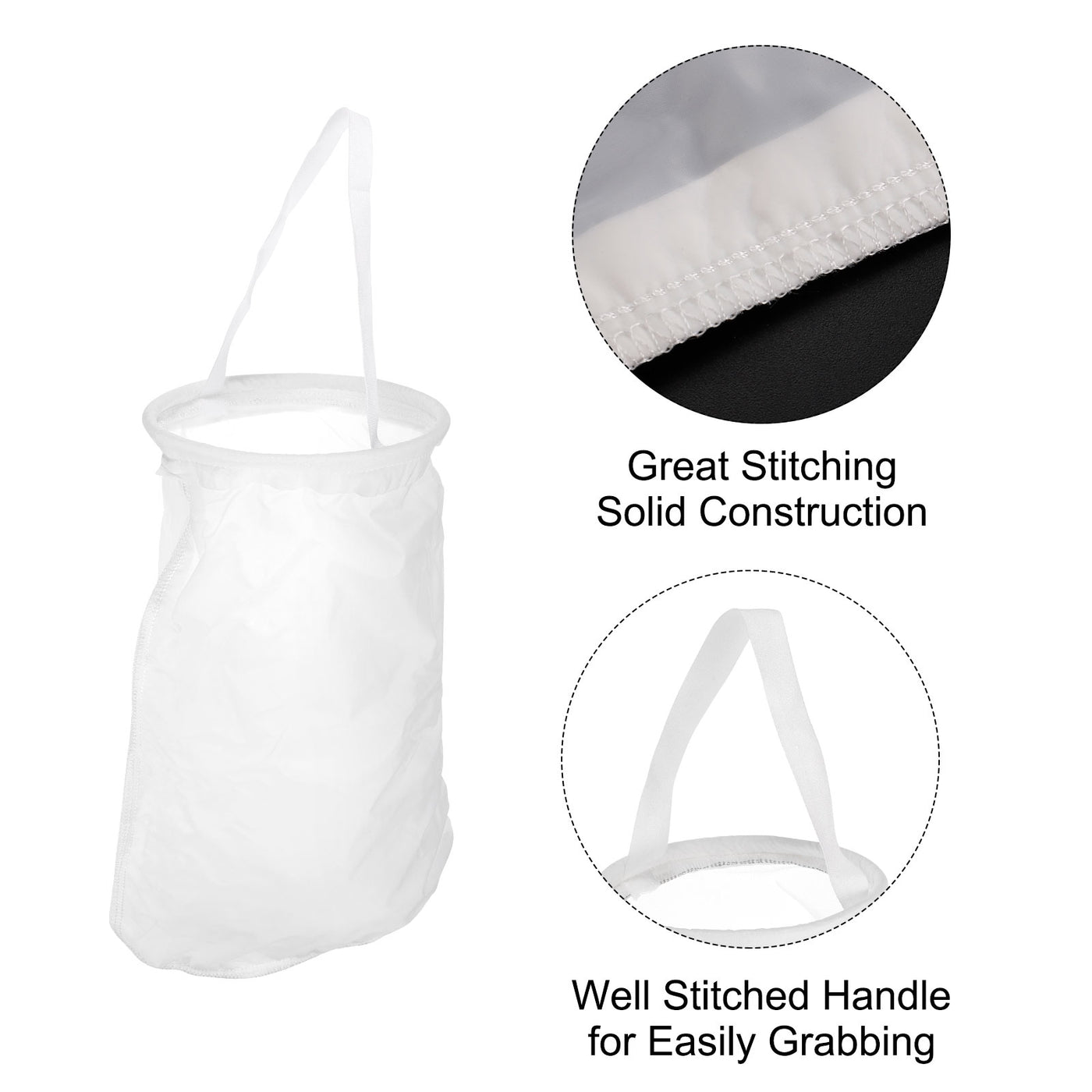 uxcell Uxcell Paint Filter Bag 300 Mesh (16.9"x7") Nylon Strainer for Filtering Paint