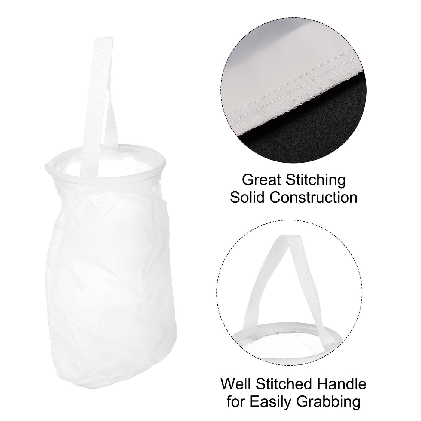 uxcell Uxcell Paint Filter Bag 350 Mesh (16.9"x7") Nylon Strainer for Filtering Paint