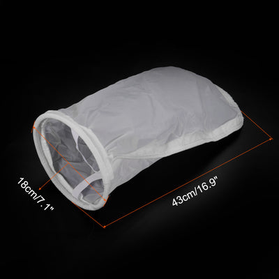 Harfington Uxcell Paint Filter Bag 500 Mesh (16.9"x7") Nylon Strainer for Filtering Paint