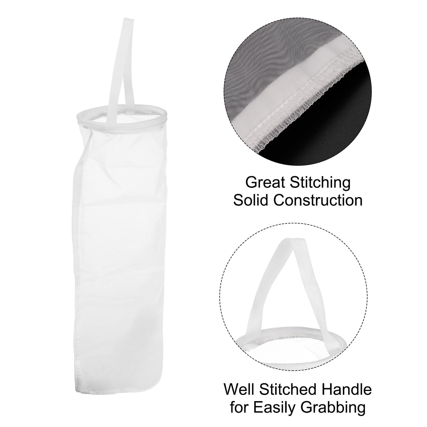 uxcell Uxcell Paint Filter Bag 50 Mesh (31.9"x7") Nylon Strainer for Filtering Paint