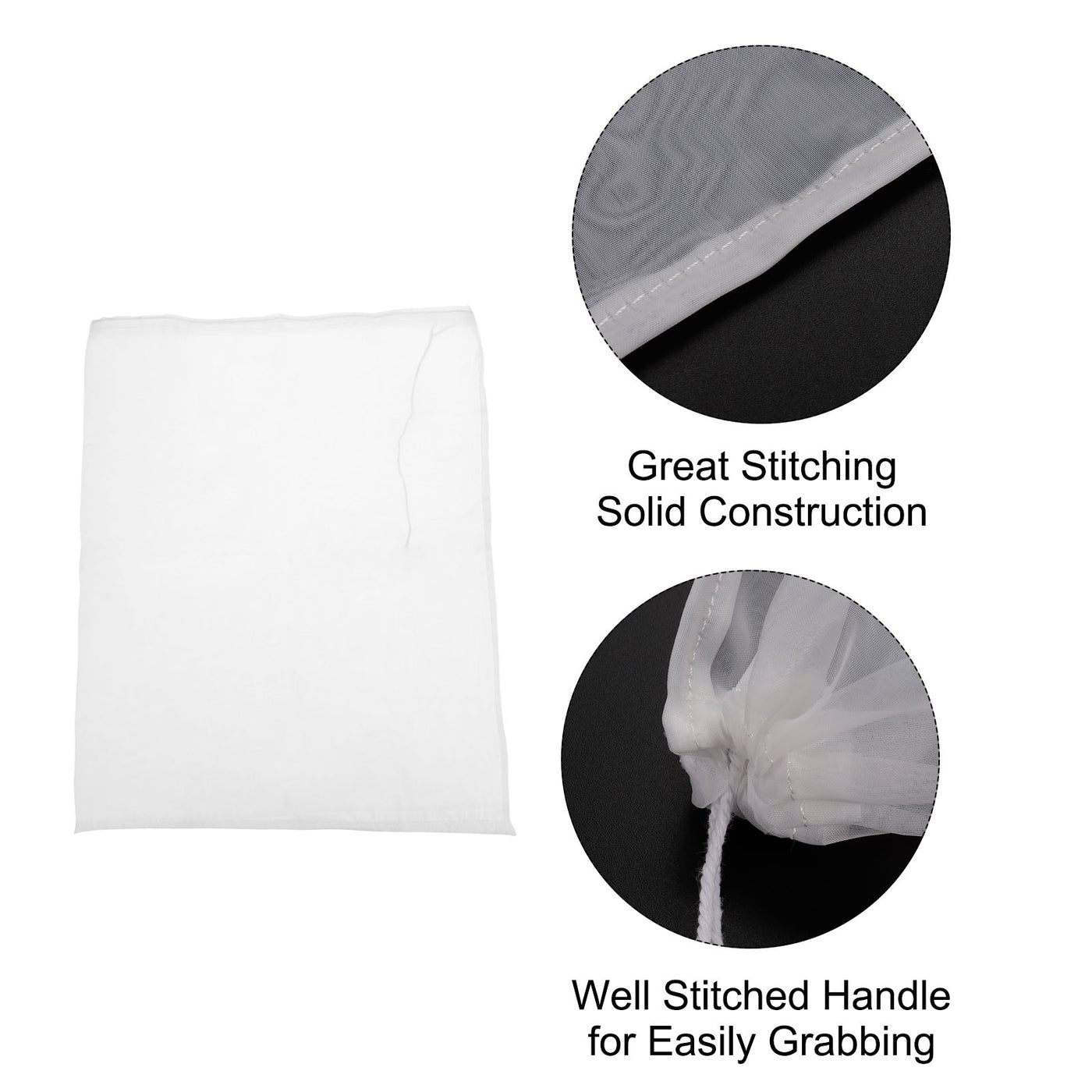 uxcell Uxcell Paint Filter Bag 80 Mesh (17.7"x23.6") Nylon Strainer for Filtering Paint