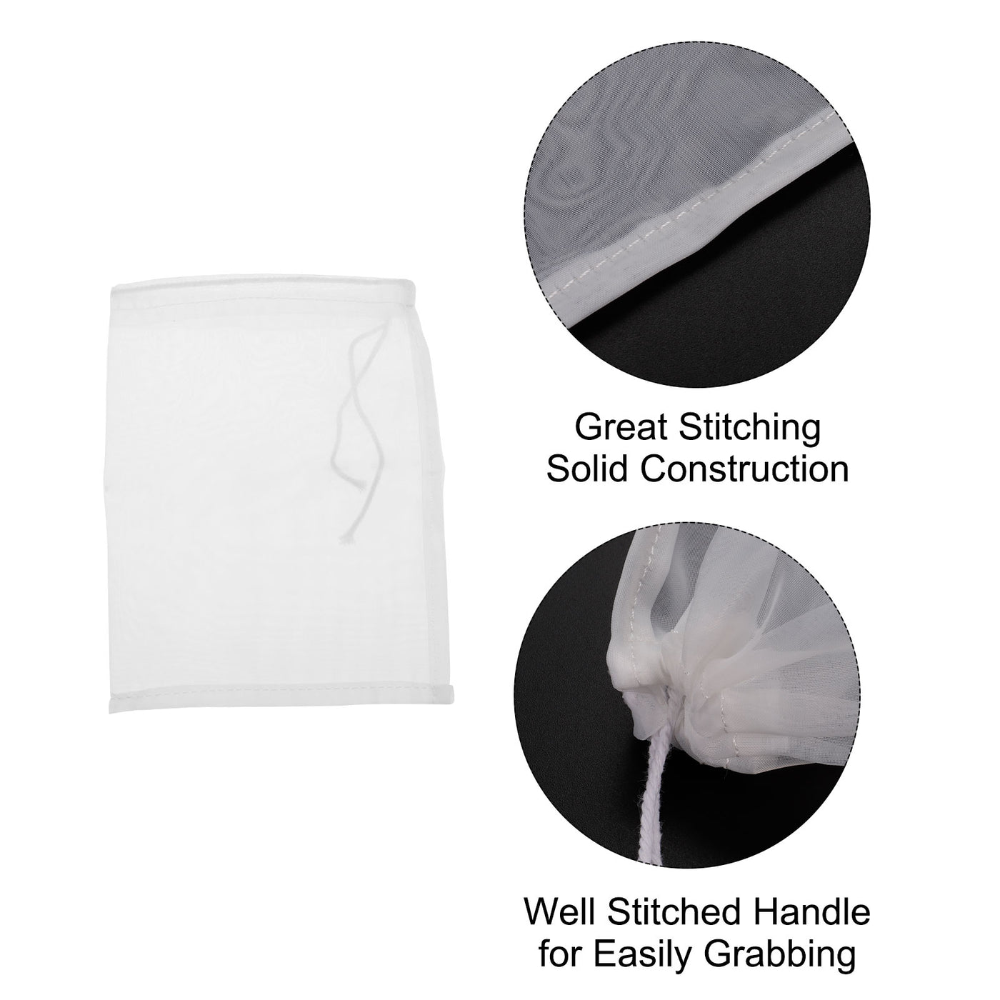uxcell Uxcell Paint Filter Bag 100 Mesh (7.9"x5.9") Nylon Strainer for Filtering Paint