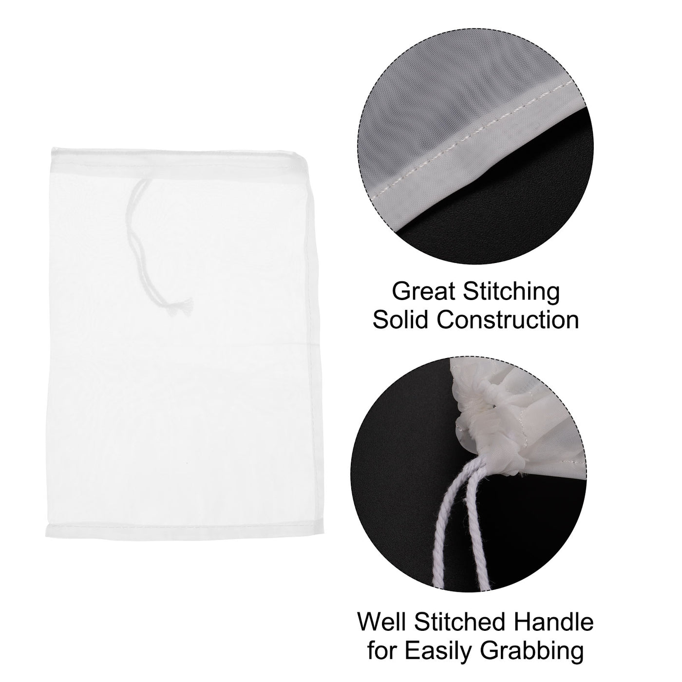 uxcell Uxcell Paint Filter Bag 150 Mesh (7.9"x5.9") Nylon Strainer for Filtering Paint
