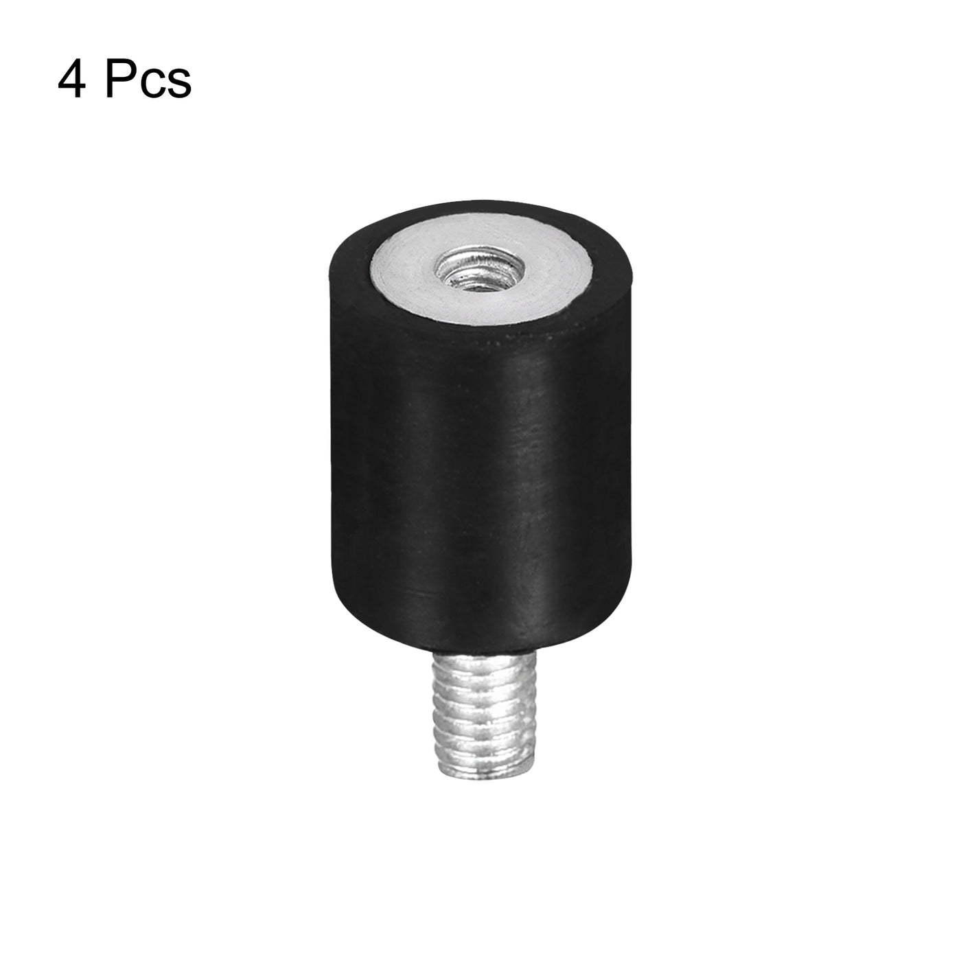 uxcell Uxcell Rubber Mounts 4pcs M4 Male/Female Vibration Isolator Shock Absorber D15mmxH20mm