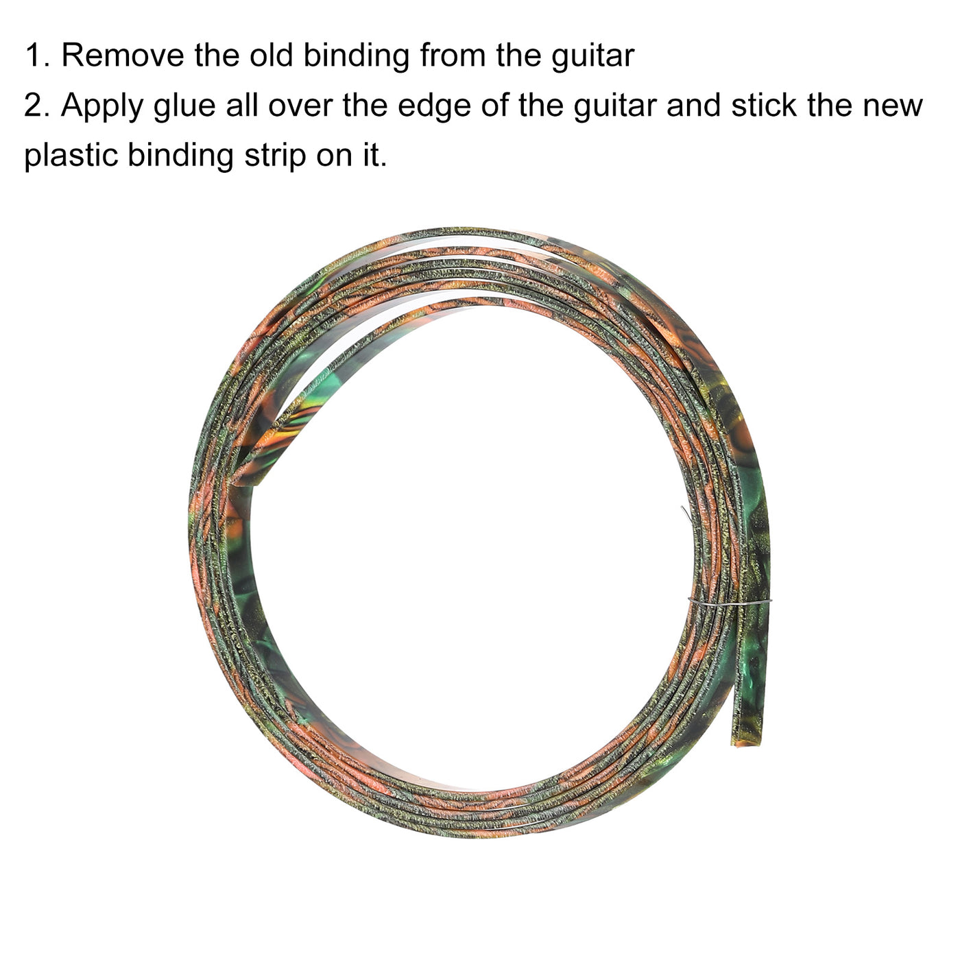 Harfington Plastic Binding Purfling Strip 1650x6x1.5mm for Guitar Green Pink