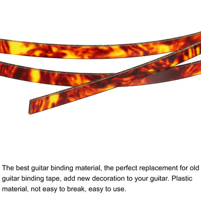 Harfington Plastic Binding Purfling Strip 1650x6x1.5mm for Guitar Brown