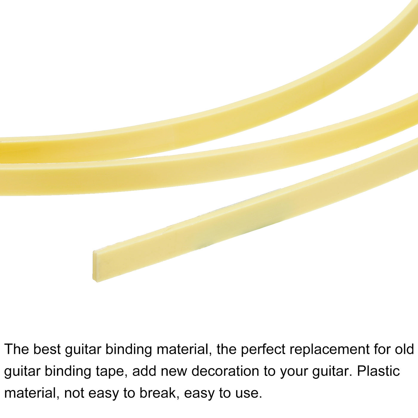 Harfington Plastic Binding Purfling Strip 1650x6x1.5mm for Guitar Yellow