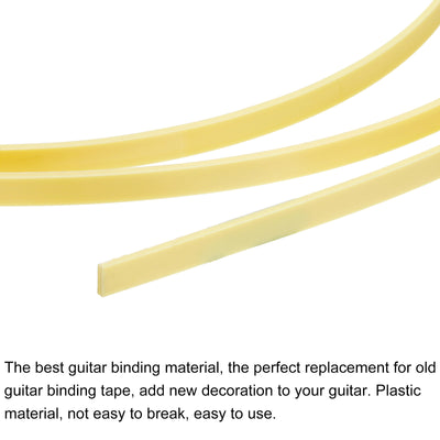 Harfington Plastic Binding Purfling Strip 1650x6x1.5mm for Guitar Yellow
