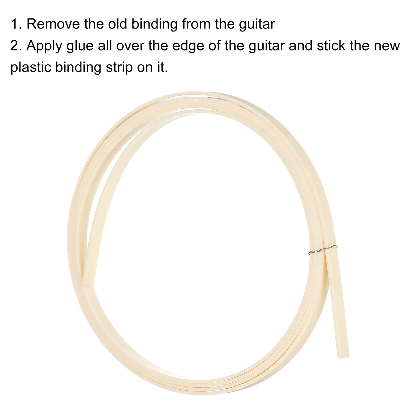 Harfington Plastic Binding Purfling Strip 1650x6x1.5mm for Guitar Light Yellow