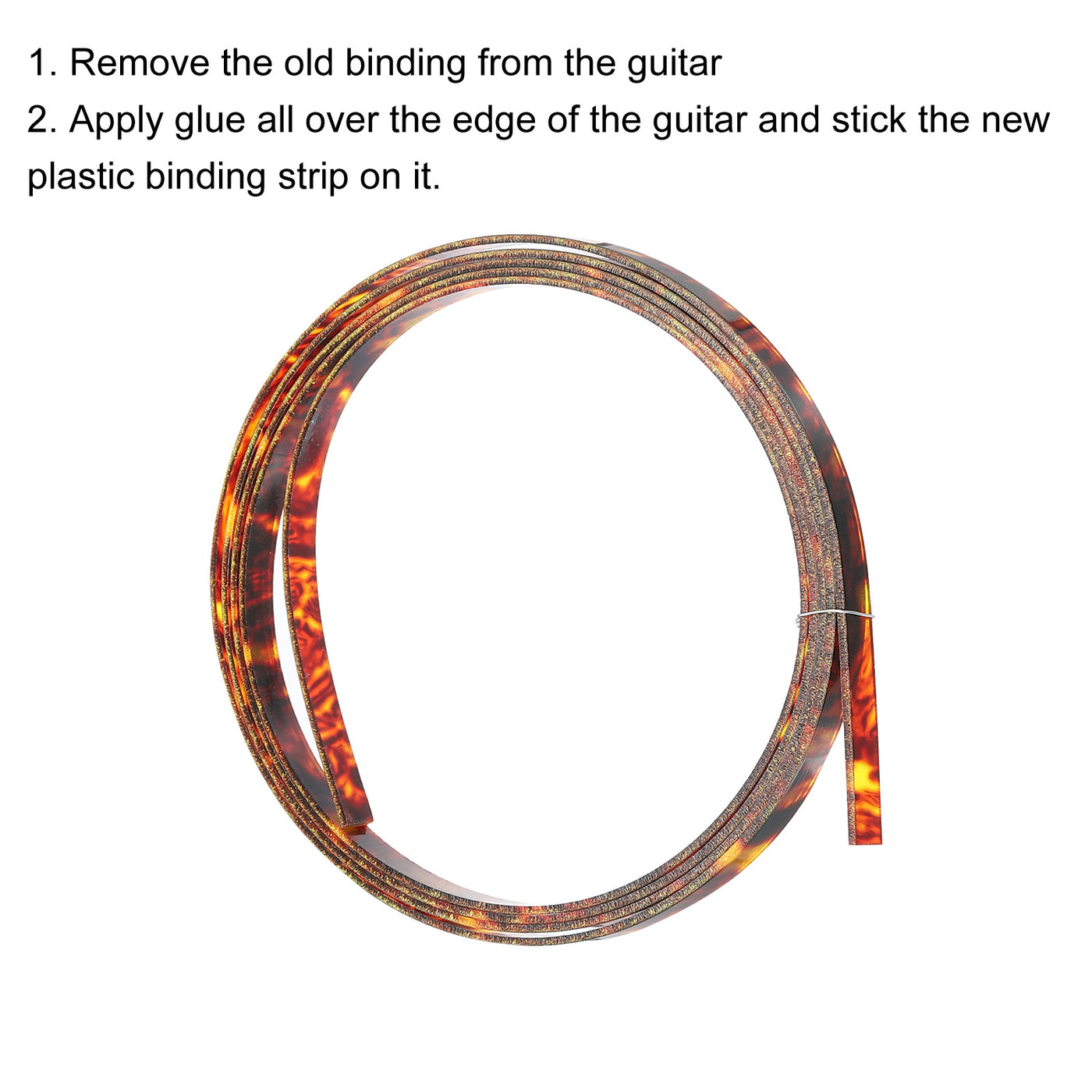 Harfington Plastic Binding Purfling Strip 1650x6x1.5mm for Guitar Brown 2 Pack