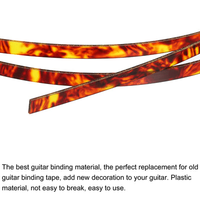 Harfington Plastic Binding Purfling Strip 1650x6x1.5mm for Guitar Brown 2 Pack