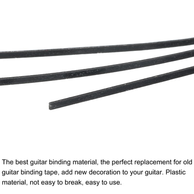 Harfington Plastic Binding Purfling Strip 1650x1.5x0.5mm for Guitar Black