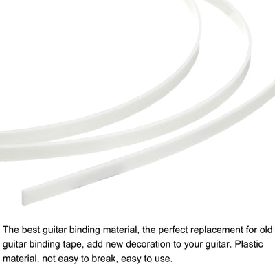 Harfington Plastic Binding Purfling Strip 1650x3x1.5mm for Guitar White