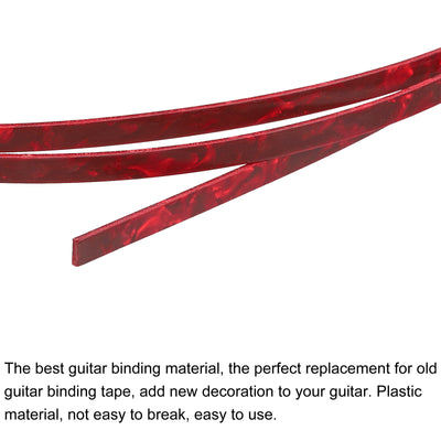 Harfington Plastic Binding Purfling Strip 1650x3x1.5mm for Guitar Burgundy 2 Pack