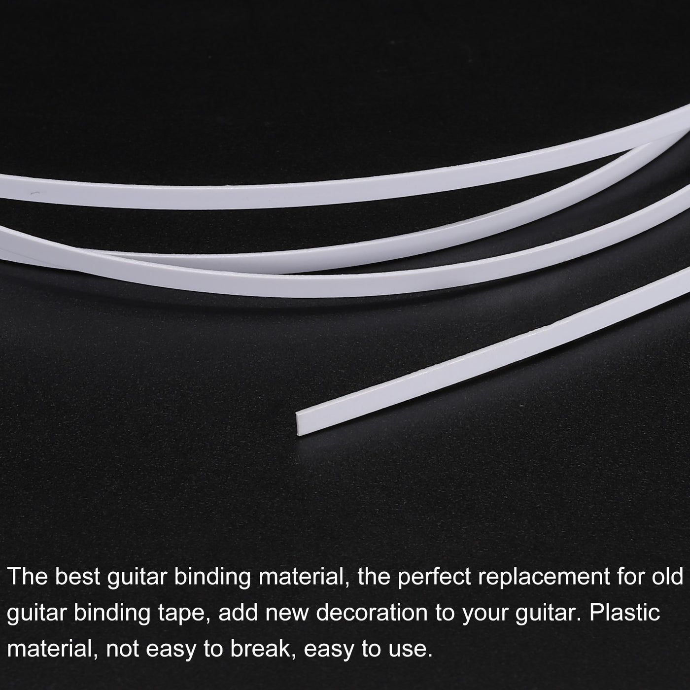 Harfington Plastic Binding Purfling Strip 1650x2x0.5mm for Guitar White